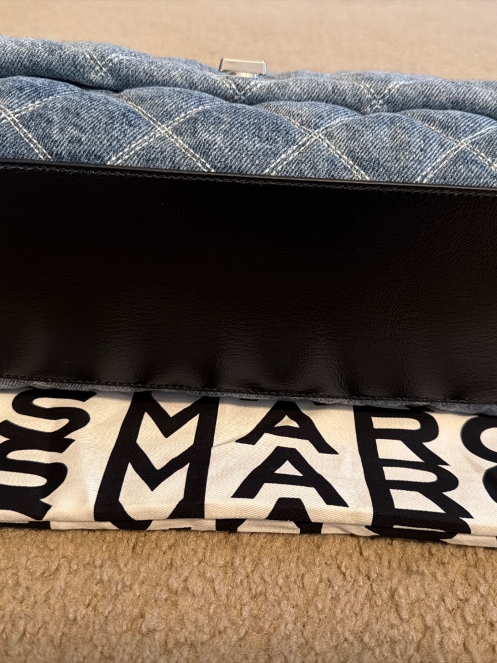 Marc Jacobs Quilted Denim Dual Convertible Shoulder Bag - Picture 2 of 5
